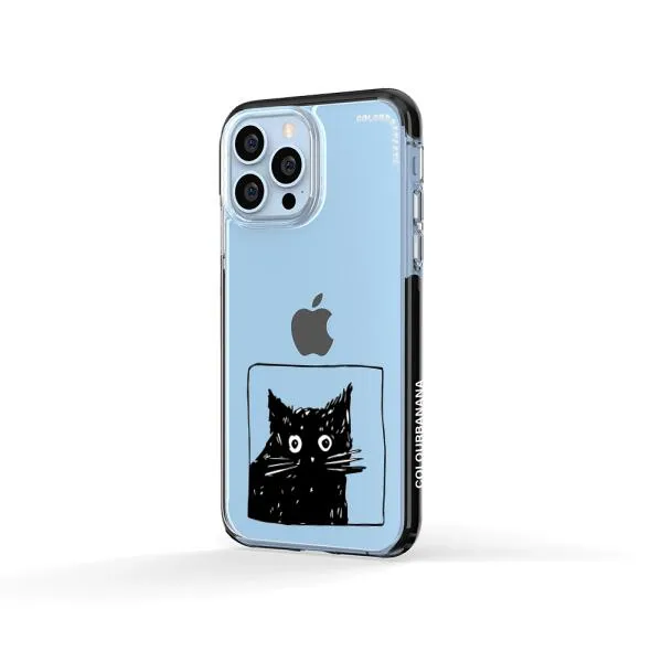 iPhone Case - Surprised Black Cat