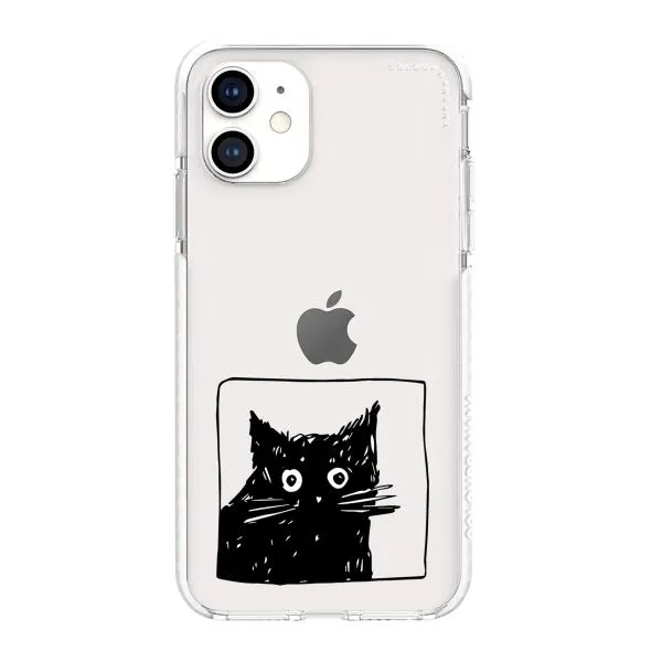 iPhone Case - Surprised Black Cat