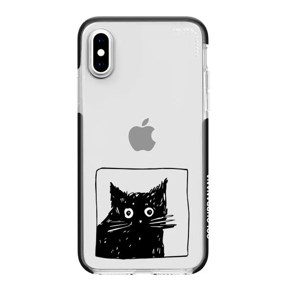 iPhone Case - Surprised Black Cat