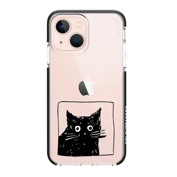iPhone Case - Surprised Black Cat