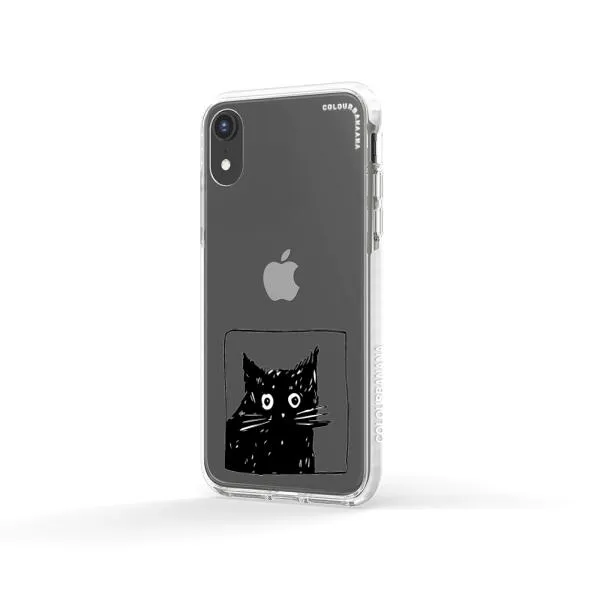iPhone Case - Surprised Black Cat