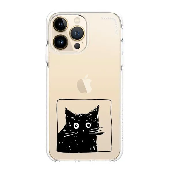 iPhone Case - Surprised Black Cat