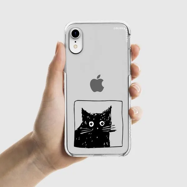 iPhone Case - Surprised Black Cat