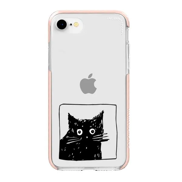iPhone Case - Surprised Black Cat
