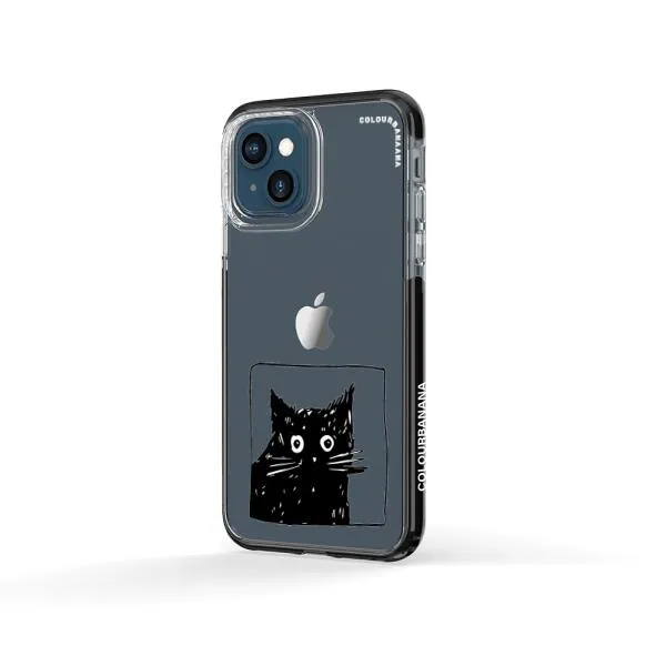 iPhone Case - Surprised Black Cat
