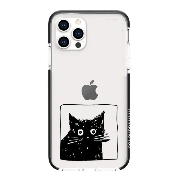 iPhone Case - Surprised Black Cat