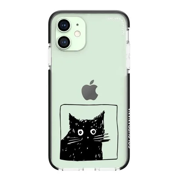 iPhone Case - Surprised Black Cat