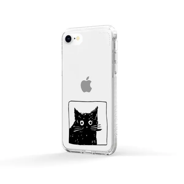 iPhone Case - Surprised Black Cat
