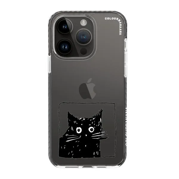 iPhone Case - Surprised Black Cat