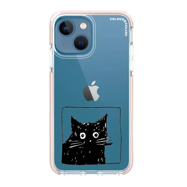 iPhone Case - Surprised Black Cat