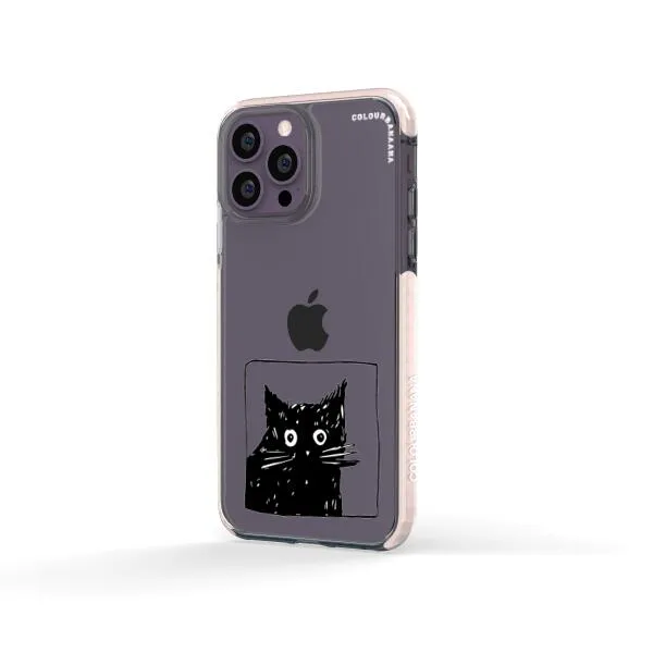 iPhone Case - Surprised Black Cat