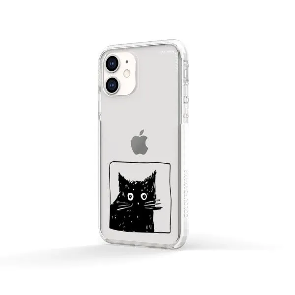 iPhone Case - Surprised Black Cat