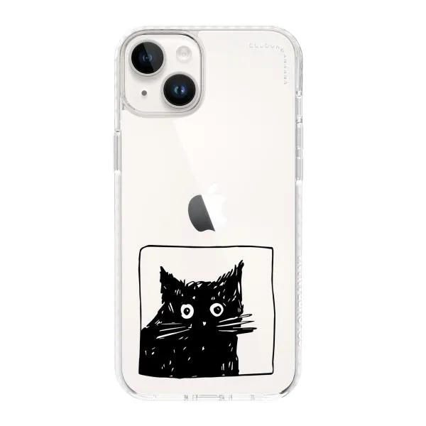 iPhone Case - Surprised Black Cat