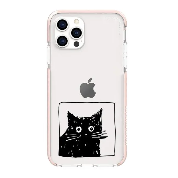 iPhone Case - Surprised Black Cat