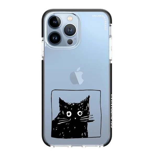 iPhone Case - Surprised Black Cat