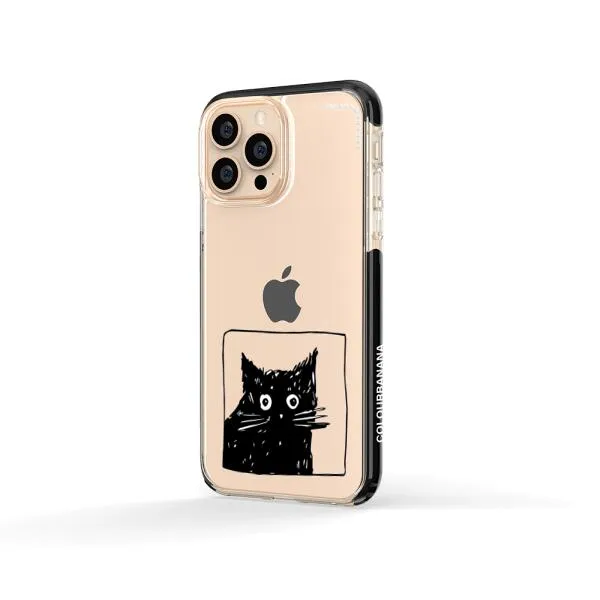 iPhone Case - Surprised Black Cat