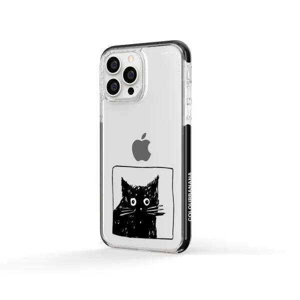 iPhone Case - Surprised Black Cat