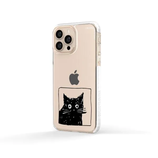 iPhone Case - Surprised Black Cat