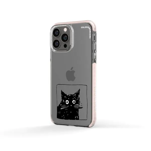 iPhone Case - Surprised Black Cat