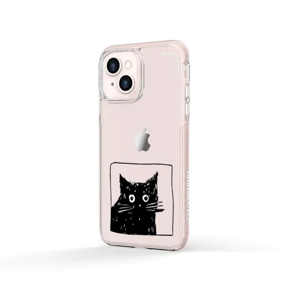 iPhone Case - Surprised Black Cat