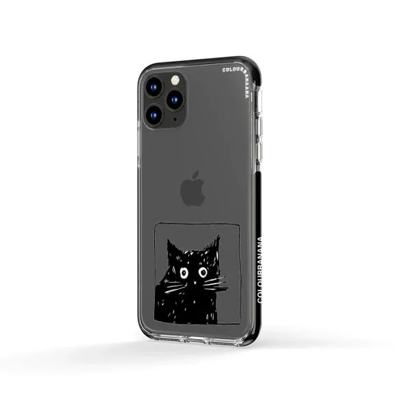 iPhone Case - Surprised Black Cat