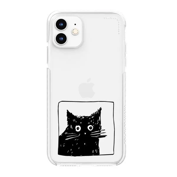 iPhone Case - Surprised Black Cat