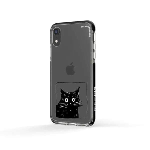 iPhone Case - Surprised Black Cat