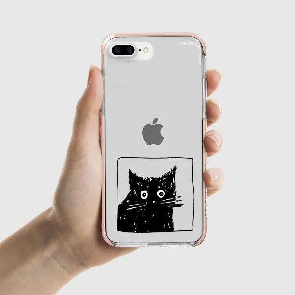 iPhone Case - Surprised Black Cat