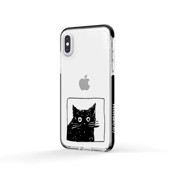 iPhone Case - Surprised Black Cat