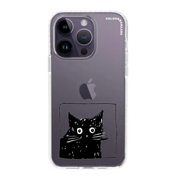 iPhone Case - Surprised Black Cat