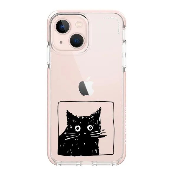 iPhone Case - Surprised Black Cat