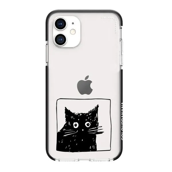iPhone Case - Surprised Black Cat