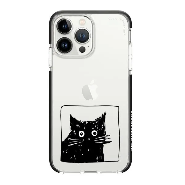iPhone Case - Surprised Black Cat
