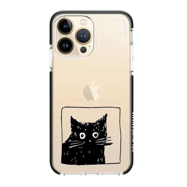 iPhone Case - Surprised Black Cat
