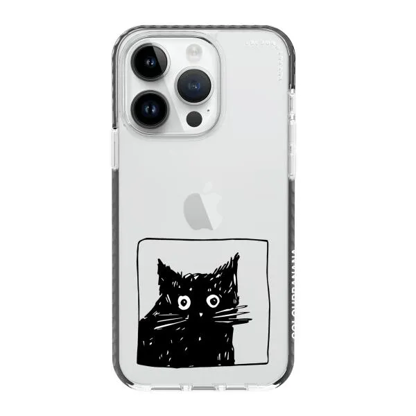 iPhone Case - Surprised Black Cat