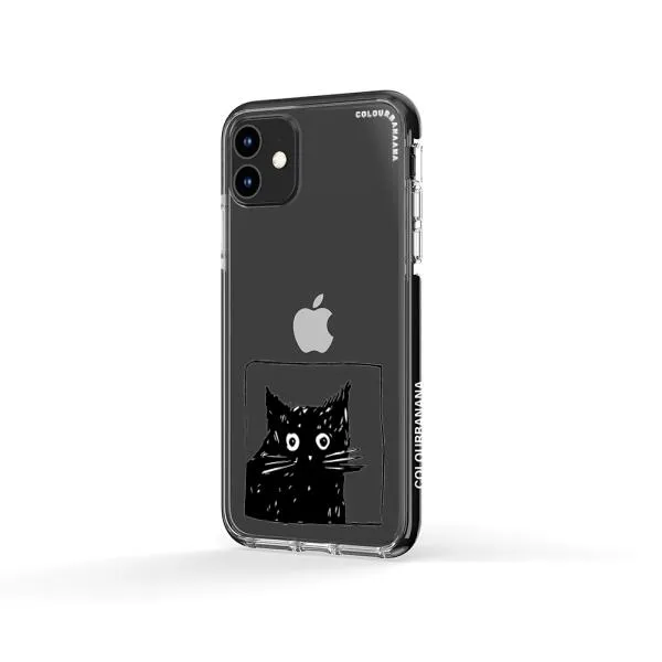 iPhone Case - Surprised Black Cat