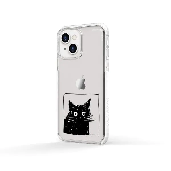 iPhone Case - Surprised Black Cat