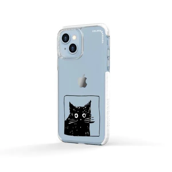 iPhone Case - Surprised Black Cat
