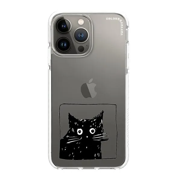 iPhone Case - Surprised Black Cat