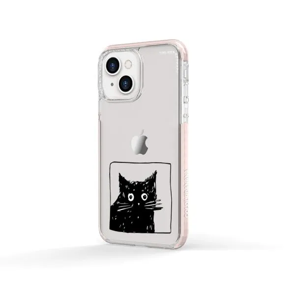 iPhone Case - Surprised Black Cat