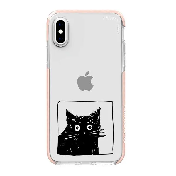 iPhone Case - Surprised Black Cat