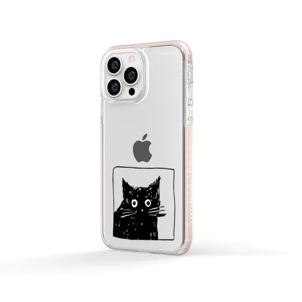 iPhone Case - Surprised Black Cat