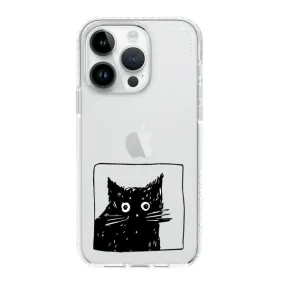 iPhone Case - Surprised Black Cat