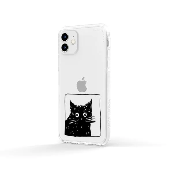 iPhone Case - Surprised Black Cat