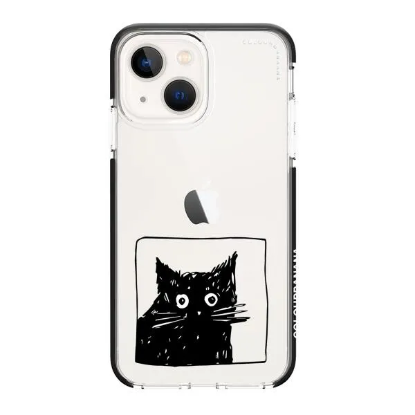 iPhone Case - Surprised Black Cat