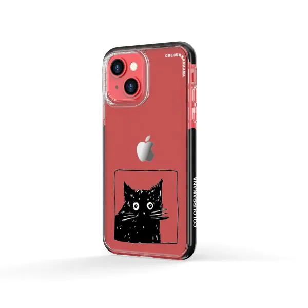 iPhone Case - Surprised Black Cat