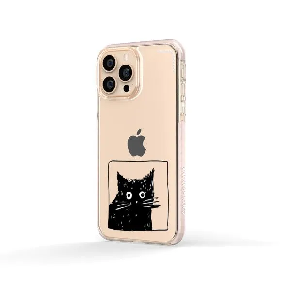 iPhone Case - Surprised Black Cat