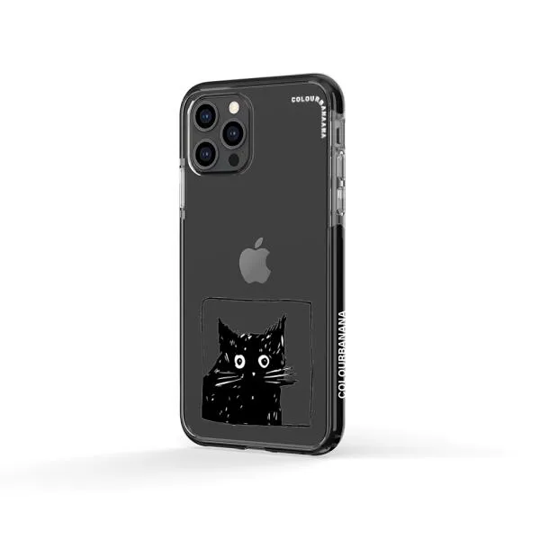iPhone Case - Surprised Black Cat