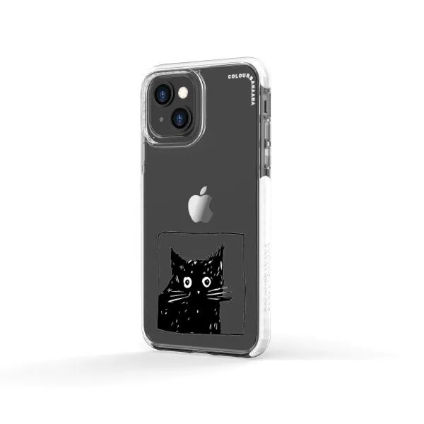 iPhone Case - Surprised Black Cat