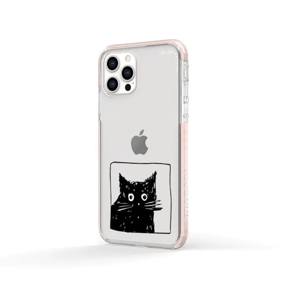 iPhone Case - Surprised Black Cat